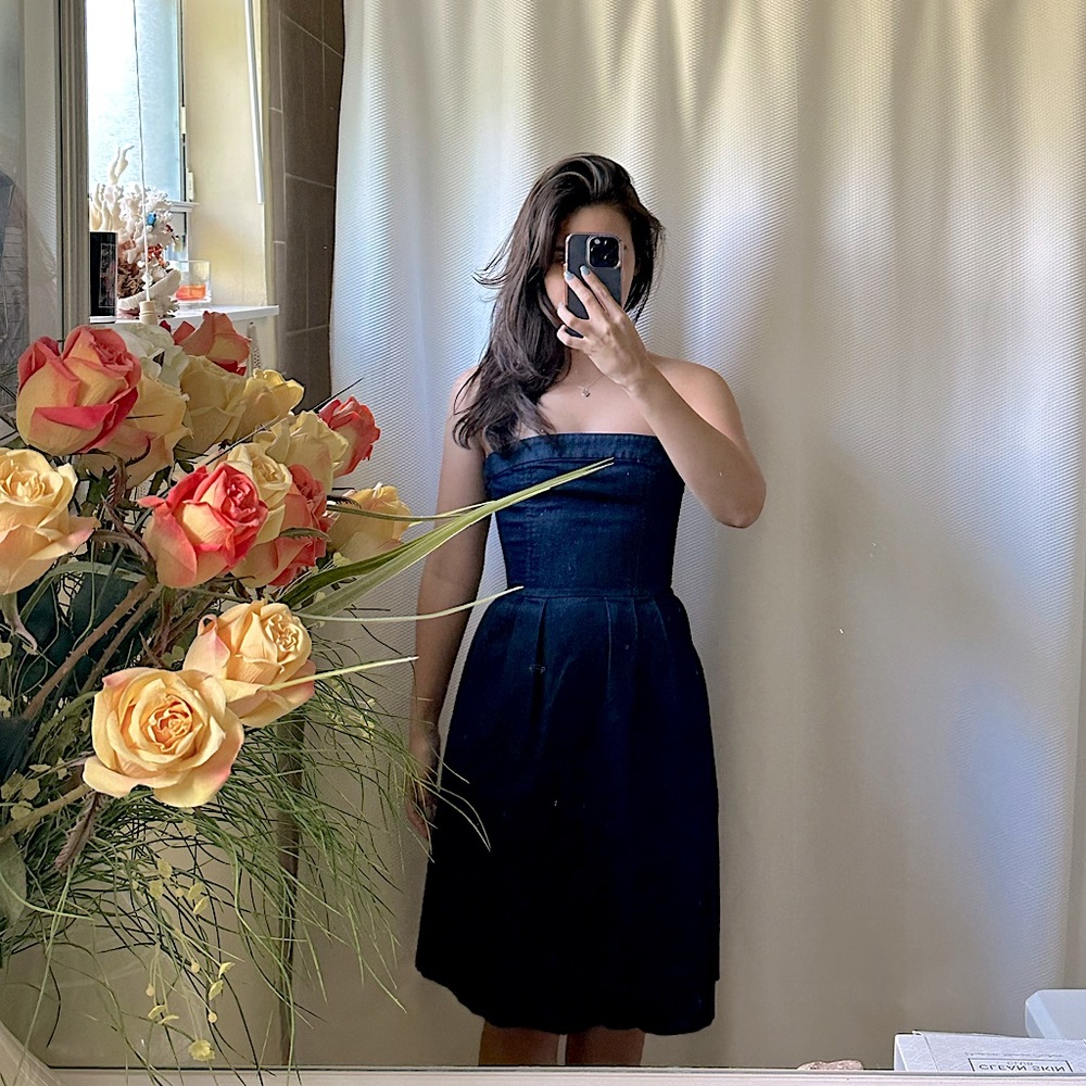 Vintage Zara Denim Corset Dress